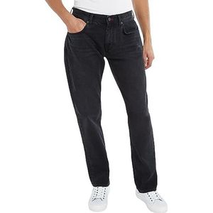 Tommy Hilfiger Denton Str Straight Rayon Zwart Denim Broek Heren, Zwart (Spoke Black)