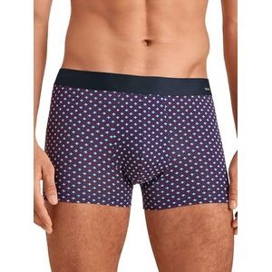 CALIDA Cotton Code Design Boxershorts voor heren, Blauw/Rood