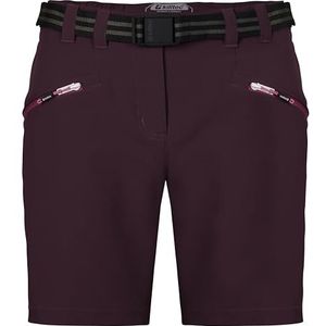 killtec KOS 19 WMN BRMDS 42807-000 functionele bermuda voor dames, met riem, bordeauxrood, maat 42, wijndruif, 42, Wijn druiven., 42