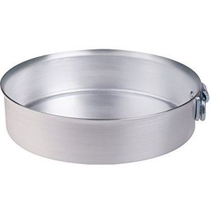 Pentole Agnelli Bakvorm van aluminium, cilindrisch, 40 cm, zilver/zwart