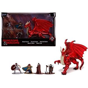 Jada Toys Set van 5 Nano-figs Dungeons & Dragons Die-Cast, Human Barbarian, Paladin, Drow Elf Rogue, Dragonborn Cleric, Ogre, 4 cm, vanaf 12 jaar, 253253001