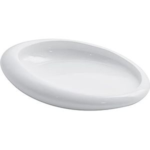 Gedy G-Iside zeepbakje voor badkamer, wit, productgrootte en gewicht: 2,9 x 15,2 x 11,5 cm en 0,15 kg, solide zeepbakje van hars en zand, design R&D, 2 jaar garantie, uniek