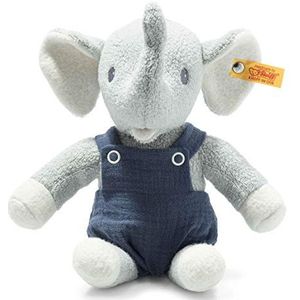 Steiff GOTS 242403 Eliot olifant pluche dier voor jongens, meisjes en baby's vanaf 0 maanden, 26 cm