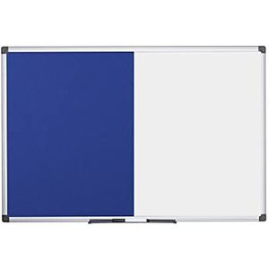 Bi-Office Maya magneetbord van vilt, 1200 x 900 mm, blauw