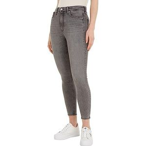 Calvin Klein Jeans Enkel, super pasvorm, hoge taille, damesbroek, Grijze denim