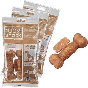 Ferplast Snack chien Snack naturel pour chien Snack Hygiène buccale Taille moyenne pour la santé intestinale avec algue Euglena Kit de 3 paquets de 315 g