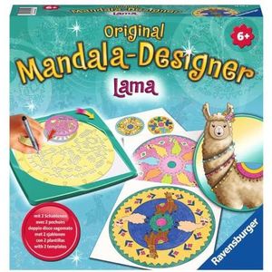 Ravensburger Mandala Designer Lama 28519, tekens leren voor kinderen vanaf 6 jaar, creatieve tekenen met mandala-sjablonen voor kleurrijke mandala's