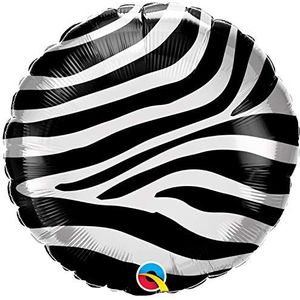 Qualatex Heliumballon met zebra-strepen, 46 cm