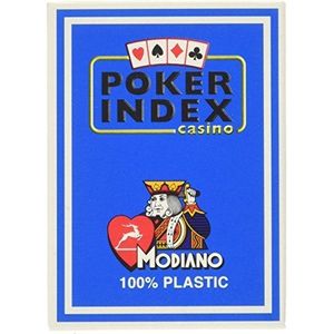 Modiano Texas Poker 4 Mini Index Blauw - speelkaarten Texas Poker