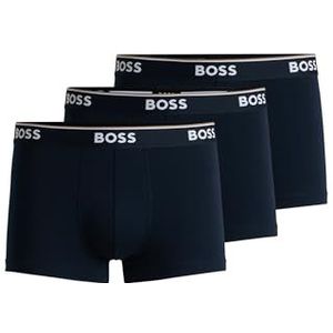 BOSS Set van 3 boxershorts voor heren, Blauw