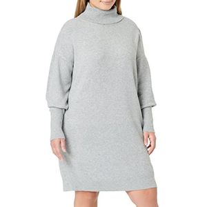 Vero Moda Curve Vmbrilliant Ls dames coltrui ga curve jurk, Lichtgrijs chinees