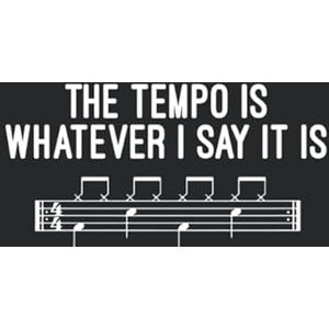 Music Notebook: The Tempo Is Whatever I Say It Is / Blank Drums Sheet Music / Music Writing Notebook / Muziekboekje van blank blad, 100 pagina's, draagbaar, 8,5 x 11 cm