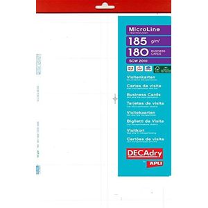 DECAdry SCW-2010 visitekaartjes (85 mm, 54 mm, 180 stuks)
