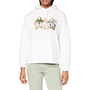 Levi's Graphic Standard Hoodie voor dames, Batwing Fill Hummingbird White