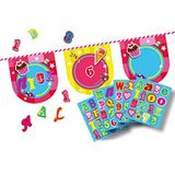 Folat Sweet Birthday wensketting met veel stickers voor het opplakken van de naam van een