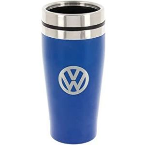 BRISA VW Collection Originele Volkswagen roestvrijstalen thermosbeker (dubbelwandig/450 ml/blauw)