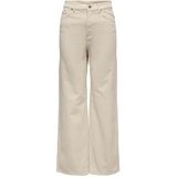 ONLY Corduroy High Waist Wide Leg Broek ONLHOPE Ecru