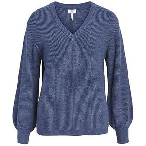 Object Objmalena L/S Noos Sweater voor dames, Big IP2 Electric Blue