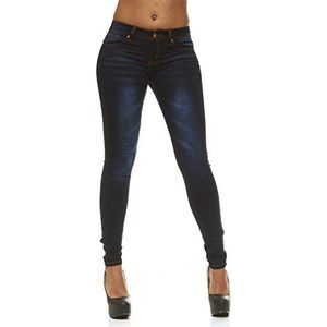 V.I.P.JEANS dames jeans, oversized, 52, donker extra groot