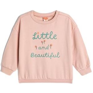 Koton Sweatshirt met bloemenprint, lange mouwen, ronde hals, zachte binnenkant, katoen, trainingspak, Roze 280