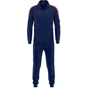 Givova TR033 Jumpsuit voor volwassenen, uniseks, blauw, rood, 4XS, blauw-rood