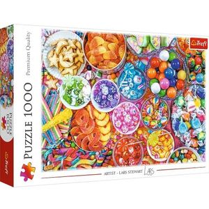 Trefl - Heerlijke zoetheid - puzzel 1000 elementen - kleurrijke snoep, doe-het-zelf puzzel, creatief entertainment, snoep, gelei, lolly's, klassieke puzzels voor volwassenen en kinderen vanaf 12 jaar