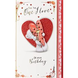 Me to You Verjaardagskaart met hart en sleutel voor The One I Love On Your Birthday - AHT01007