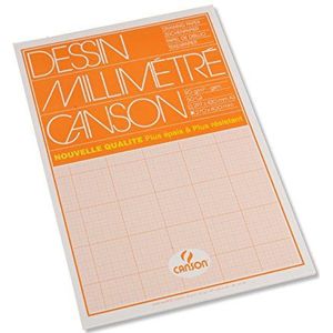 CANSON - Blok 50 vellen bister millimeterpapier A3-90 g/m²