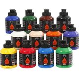 Pigment Art School, Standaardkleuren, 12 x 500 ml