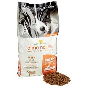 almo nature Holistic Adult Dog Maintenance Medium - met vers rundvlees, volledig droog voer voor volwassen honden - middelgrote rassen - 12 kg