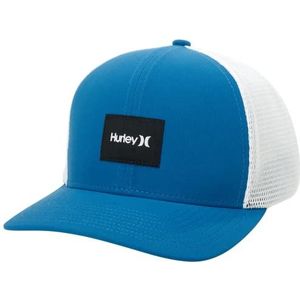 Hurley M Warner Trucker Hat Pet voor heren, Blauw (Industrial Blue)