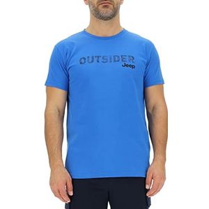 Jeep Heren T-shirt, Pacific Blue/Black, S, Pacific Blue/Zwart