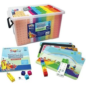 Set voor de MathLink Numberblocks dobbelklas van Learning Resources, wiskundig educatief materiaal, 88 pagina's lerarengids inbegrepen met 60 lessen van 15 minuten, vanaf 3+