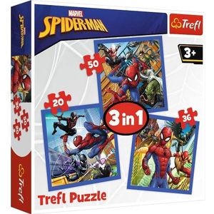 Spiderman 3-in-1 Puzzel (20, 36 en 50 stukjes) - Spider Force