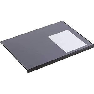 Durable 729301 bureauonderlegger rechthoekig met beschermrand en klapdeksel, transparant, 65 x 50 cm, zwart