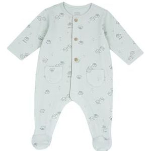 Chicco Tutina In Cotone Con Piedino Pyjama voor baby's en jongens, uniseks, baby, 1 stuk, Lichtgroen