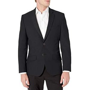 Amazon Essentials Blazer stretch à manches longues boutonné sur le devant pour homme, coupe ajustée, noir, taille 50