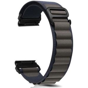 ZoRoll 22 mm QuickFit armband voor Garmin Fenix 7 Pro/Fenix 7/Fenix 6 Pro/Fenix 6/Fenix 5 Plus/Fenix 5, verstelbare G-haak nylon voor Garmin Epix (Gen 2) / Garmin Epix - blauw, 22 mm, nylon, Nylon