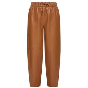 TEIMA Pantalon en cuir pour femme 37127099-TE02, cognac, taille XS, cognac, XS