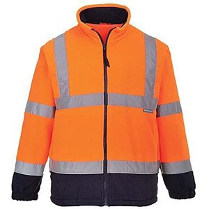 Portwest Hoge zichtbaarheid tweekleurig fleece, kleur: oranje, maat: XS, F301ONRXS