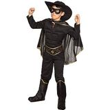 Boland - Kostuum voor kinderen, bandit jongens, hoed voor de ogen, cape, eendelig, riem, laarzen, manchetten, kostuum, Zorro, themafeest, carnaval