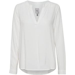 ICHI IHmain LS2 Damesblouse met V-hals, Cloud Dancer (114201)