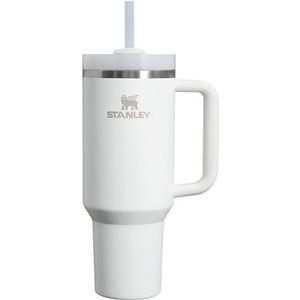 Stanley Quencher H2.0 FlowState Thermosbeker met rietje, 1,2 l, 11 uur koud, 48 uur ijskoud, vaatwasmachinebestendige thermosfles, roestvrij staal, BPA-vrij, Frost