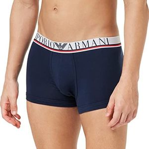 Emporio Armani Underline boxershorts voor heren met logo navy, S, Navy Blauw