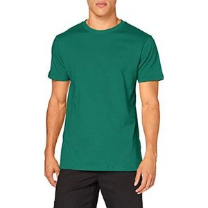 Build Your Brand Heren-T-shirt met ronde hals - Basic top voor heren - Verkrijgbaar in vele kleuren - Maten XS tot 5XL, Bos Groen