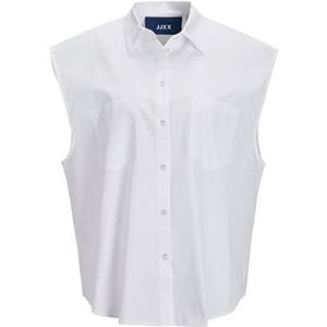 Jack & Jones Jjxx Jxetta SL Poplin T-shirt Sn blouse, dames, wit, M, Wit