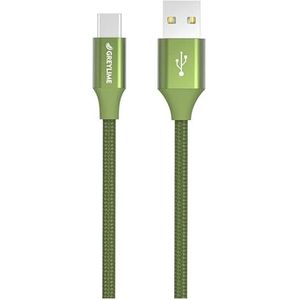 GreyLime USB A naar USB-C kabel voor Samsung, Android, Nokia, Huawei, camera, 1 m, groen