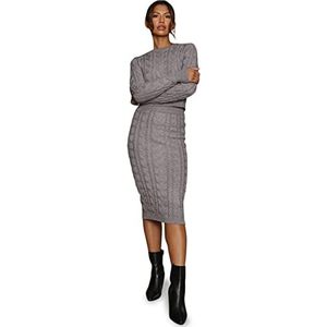 Chi Chi London Jupe midi torsadée pour femme en gris, gris, L