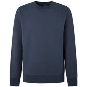 Hackett London Essential Crew Sweatshirt met capuchon voor heren, grijs gemêleerd, 3XL, Grijs Chinees