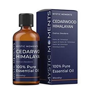 Mystic Moments | Etherische olie van Himalaya cederhout 100 ml - Zuivere en natuurlijke olie voor diffusers, aromatherapie en massagemengsels, veganistisch, GMO-vrij